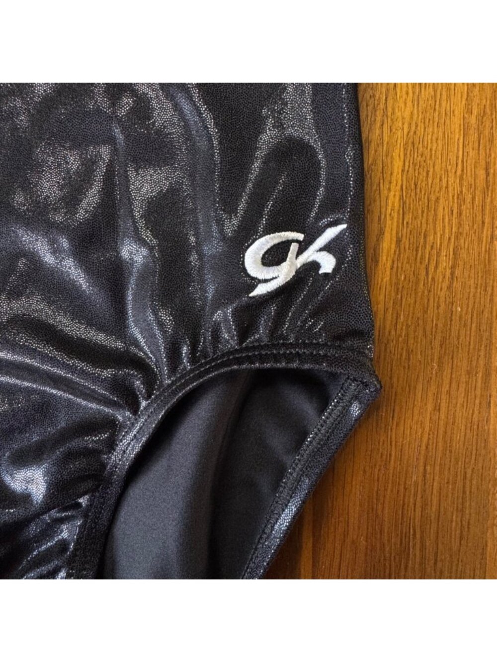 GK ELITE Mystique Tank Gymnastics Leotard Girls CM 6-7 Black Shimmer Gym Leo - Picture 5 of 5